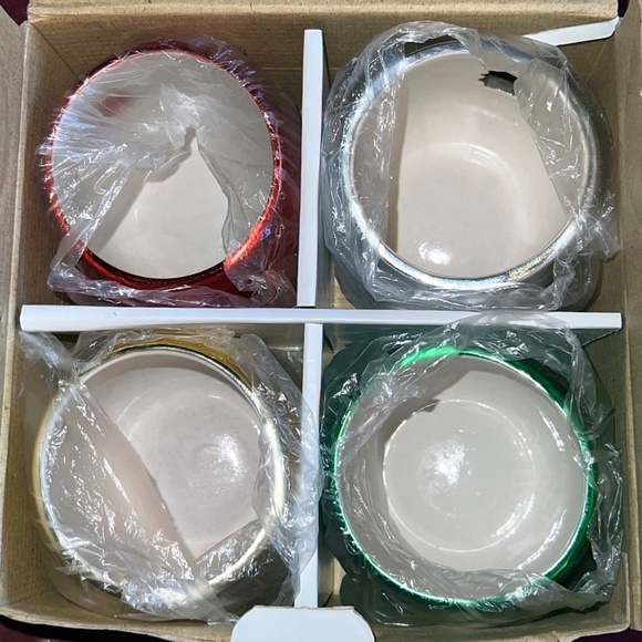 4Piece Metallic Holiday Votive Holders - Picture 11 of 12